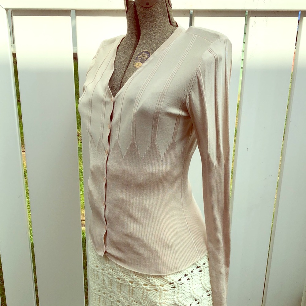 John Paul Richard uniform classic nude cardigan